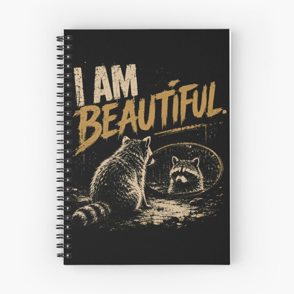 Item preview, I Am Beautiful Raccoon Animal Self Love Confidence designed and sold by RetroMini2026.