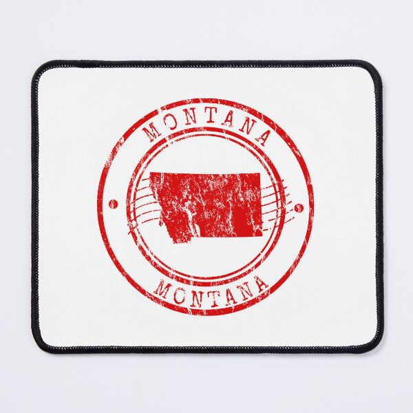 Item preview, Montana State Map Vintage Red Rubber Stamp designed and sold by chaaval.