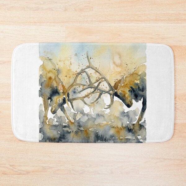 Item preview, Clashing Elk, Antlers Locked in Battle designed and sold by caracatita75.