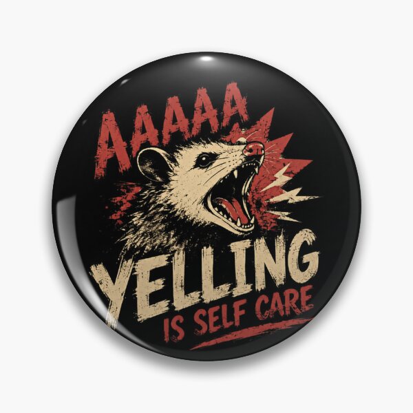Item preview, Aaaaa Yelling Is Self Care Relatable Opossum Mental Health Humor designed and sold by RetroMini2026.