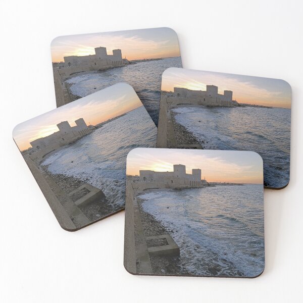 Item preview, Trani Castle at Sunset - Golden Hour over the Adriatic Sea designed and sold by EpicVistas.