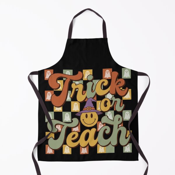 Item preview, Trick or Teach Groovy Retro Halloween Teacher Smiley Witch Hat 70s designed and sold by KreatoLab.