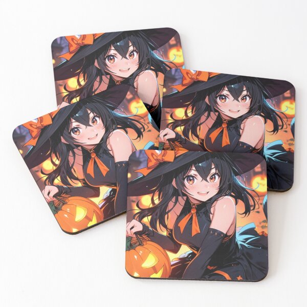 Item preview, Cute Pumpkin Witch Anime – Kawaii Halloween Witch Girl designed and sold by AnimDream .