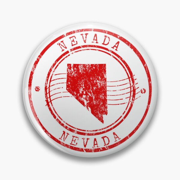 Artikelvorschau, Nevada State Map Vintage Red Rubber Stamp entworfen und verkauft von chaaval.