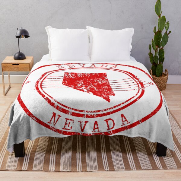 Item preview, Nevada State Map Vintage Red Rubber Stamp designed and sold by chaaval.