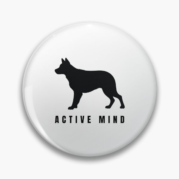 Item preview, Australian Shepherd - Active Mind - Black Edition | Minimalist Silhouette designed and sold by TailPrints.