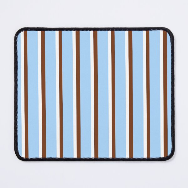 Item preview, Light Blue with Brown and White Stripes Pattern designed and sold by OneThreeSix.