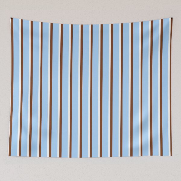 Item preview, Light Blue with Brown and White Stripes Pattern designed and sold by OneThreeSix.
