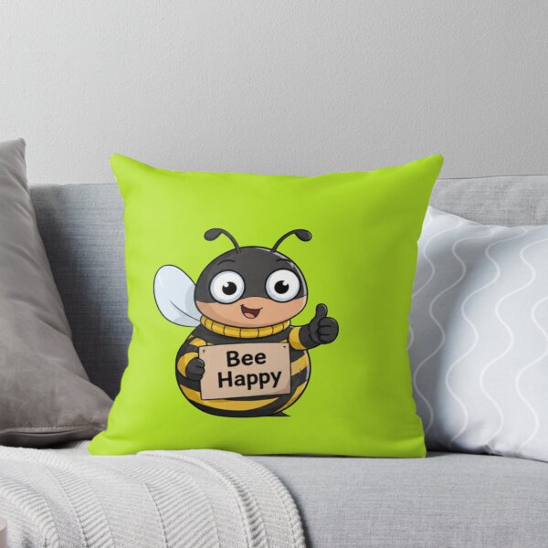 Item preview, Bee Happy Cute Cartoon Bee designed and sold by MushArtist.