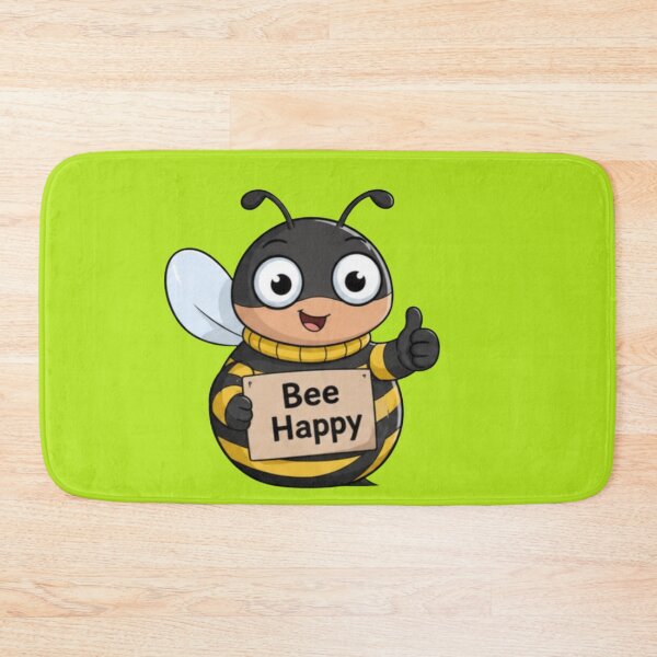 Item preview, Bee Happy Cute Cartoon Bee designed and sold by MushArtist.