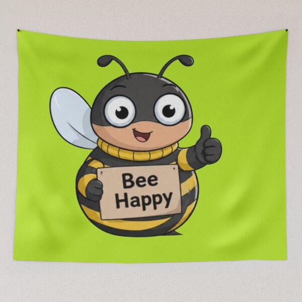Item preview, Bee Happy Cute Cartoon Bee designed and sold by MushArtist.