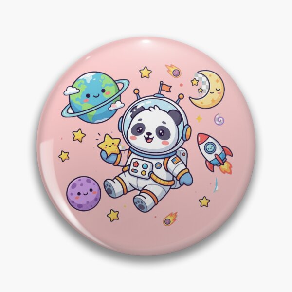 Item preview, Cute Kawaii Panda Astronaut Space Adventure Sticker – Adorable Baby Panda in Space designed and sold by Tinydoodlenest .