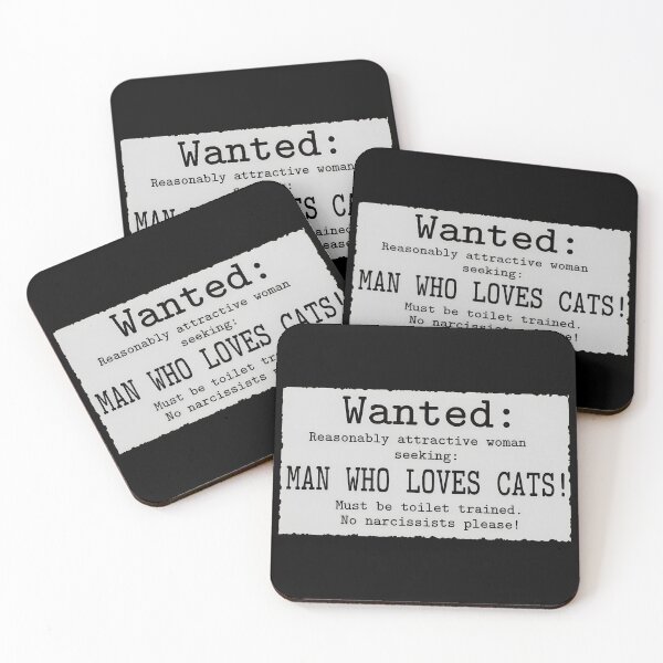 Item preview, Wanted Man Loves Cats Toilet Trained No Narcissists designed and sold by Dmo3HarkoArt.