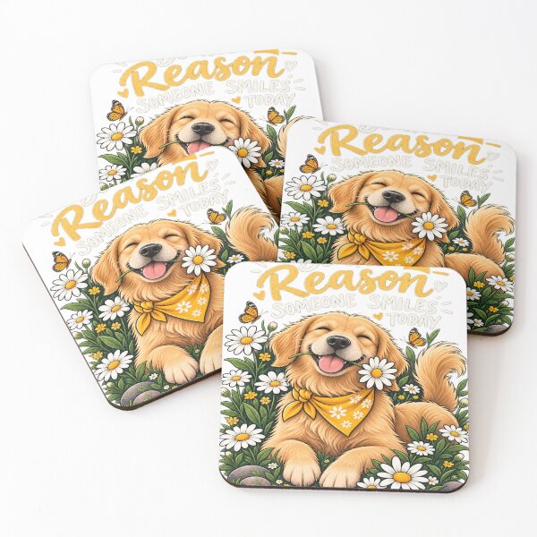 Item preview, Be the Reason Someone Smiles Today – Happy Golden Retriever designed and sold by Vaqzilora.