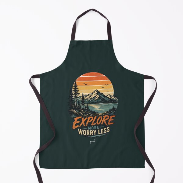 Item preview, Retro Explore More Worry Less Mountain Adventure designed and sold by Musamem Designs.