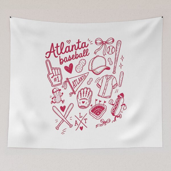 Item preview, Atlanta Baseball Doodle Collection designed and sold by Treichel1985.