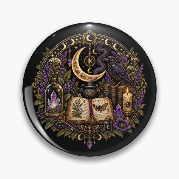 Item preview, Mystic Moon Witchcraft Raven Grimoire designed and sold by LosthopeCreations.
