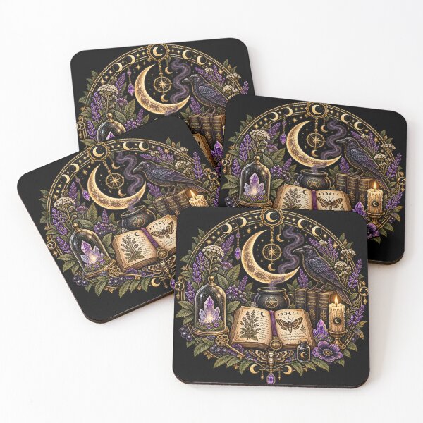 Item preview, Mystic Moon Witchcraft Raven Grimoire designed and sold by Losthope Creations.