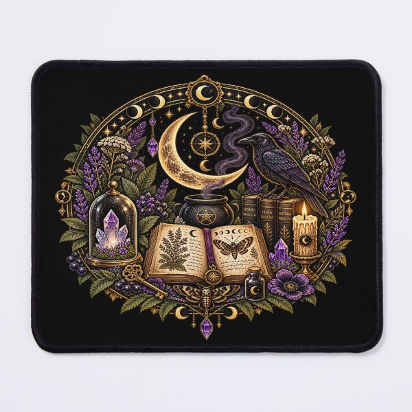 Item preview, Mystic Moon Witchcraft Raven Grimoire designed and sold by Losthope Creations.