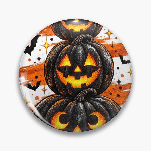 Artikelvorschau, Stacked Black Jack O Lanterns – Glowing Halloween Design entworfen und verkauft von BackTWO.
