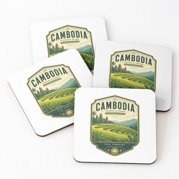 Item preview, Cambodia Kingdom Of Wonder Southeast Asia Rice Terraces Travel Tourist designed and sold by Star3NowForMe.