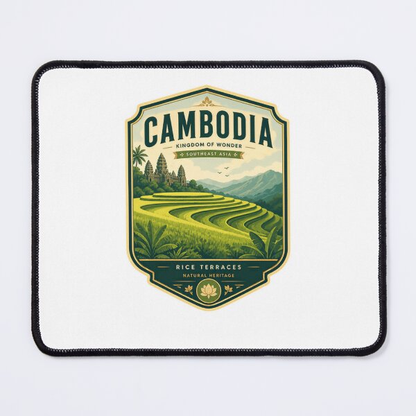 Item preview, Cambodia Kingdom Of Wonder Southeast Asia Rice Terraces Travel Tourist designed and sold by Star3NowForMe.