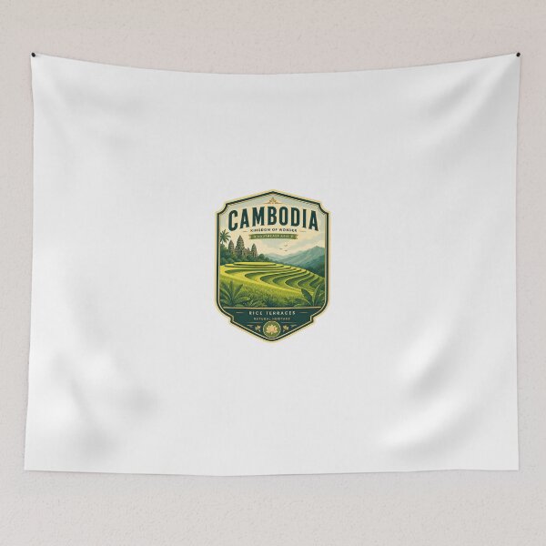 Item preview, Cambodia Kingdom Of Wonder Southeast Asia Rice Terraces Travel Tourist designed and sold by Star3NowForMe.