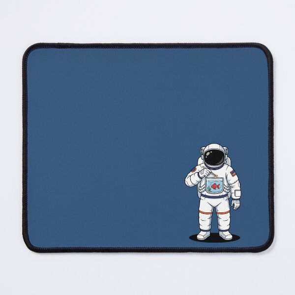 Item preview, Astronaut Feeding Pet Goldfish in Pocket Aquarium Spacesuit Sci-Fi Art designed and sold by Rare By Hero.