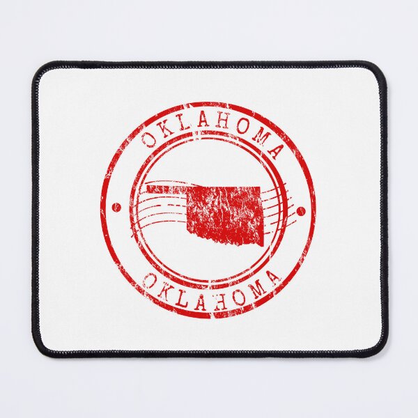 Item preview, Oklahoma State Map Vintage Red Rubber designed and sold by chaaval.