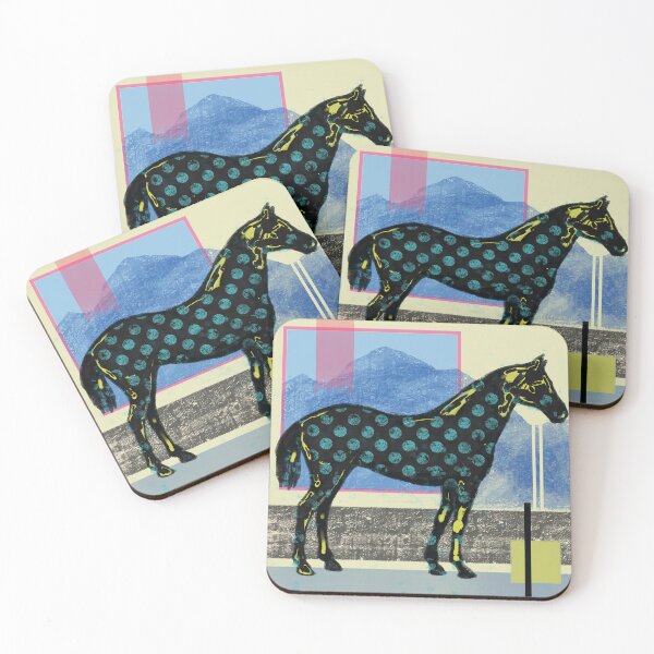 Item preview, Abstract Glitch Horse in Geometric Landscape #3 designed and sold by MikZviagin.