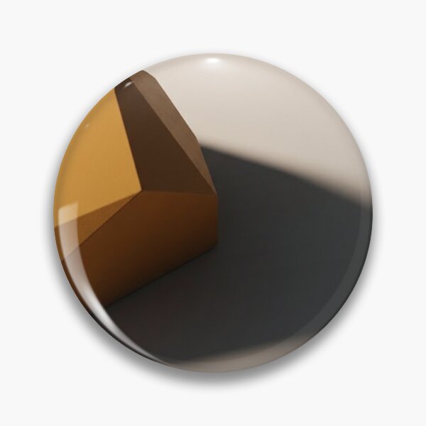 Item preview, Minimalist Ochre Geometric Sculpture with Deep Shadow designed and sold by Zaramodo.