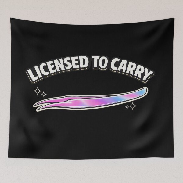 Item preview, Licensed to Carry Holographic Tweezers Sticker for Lash Artists designed and sold by Timeless Junction.