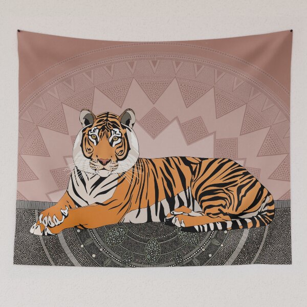 Item preview, bengal tiger mandala copper rose designed and sold by scrummy.
