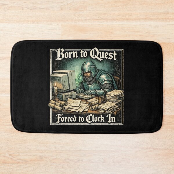 Item preview, Medieval Office Warrior – Forced to Clock In designed and sold by SidTastic .