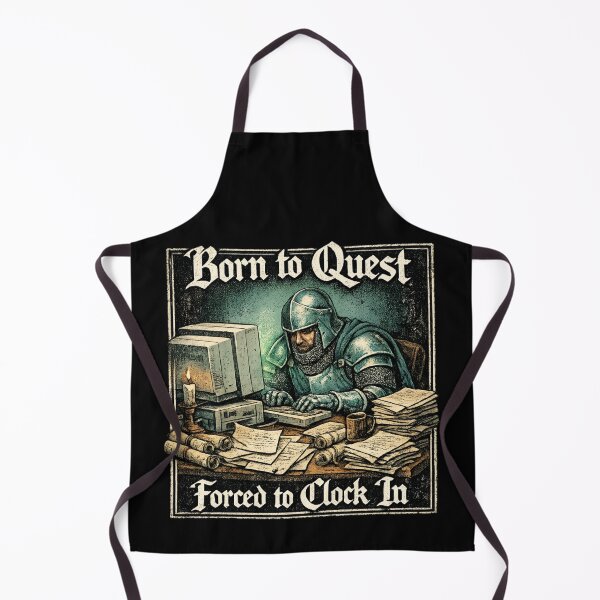 Item preview, Medieval Office Warrior – Forced to Clock In designed and sold by SidTastic .