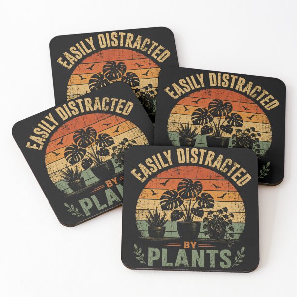 Item preview, Easily Distracted By Plants Plant Lover Gardening Hobby designed and sold by SkeletonsDanger.