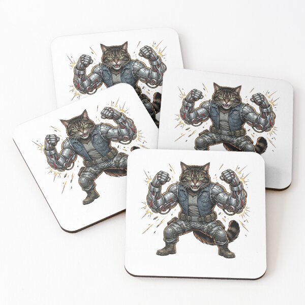 Item preview, Cyborg Cat Warrior – Futuristic Mecha Cat designed and sold by TOOBIC.
