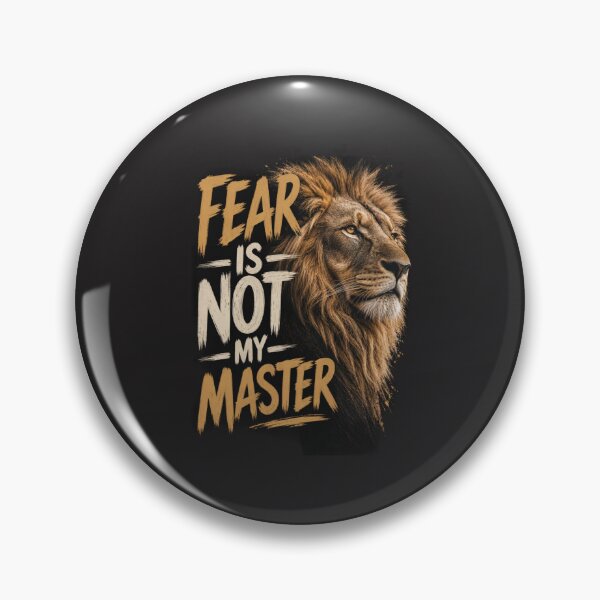 Item preview, Fear Is Not My Master Powerful Realistic Lion Motivational Graphic designed and sold by Bennie Singh.
