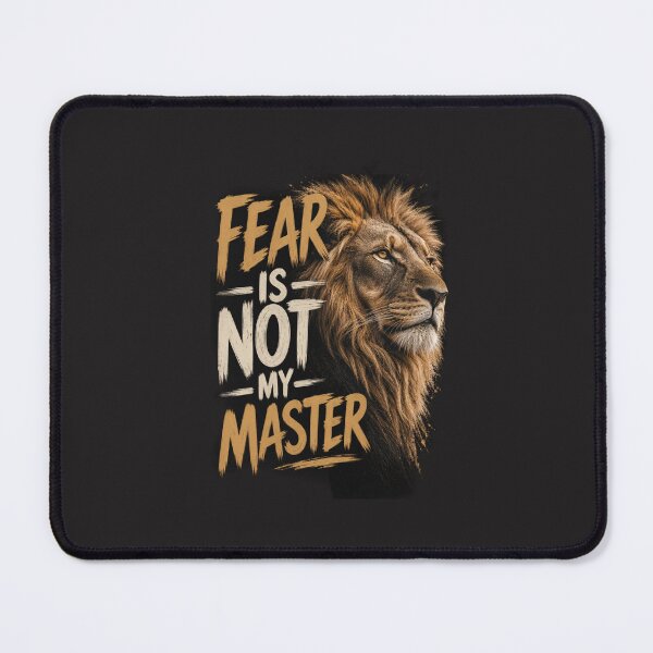 Item preview, Fear Is Not My Master Powerful Realistic Lion Motivational Graphic designed and sold by Bennie Singh.