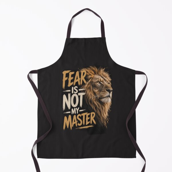 Item preview, Fear Is Not My Master Powerful Realistic Lion Motivational Graphic designed and sold by Bennie Singh.
