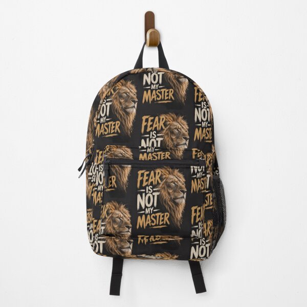Item preview, Fear Is Not My Master Powerful Realistic Lion Motivational Graphic designed and sold by Bennie Singh.