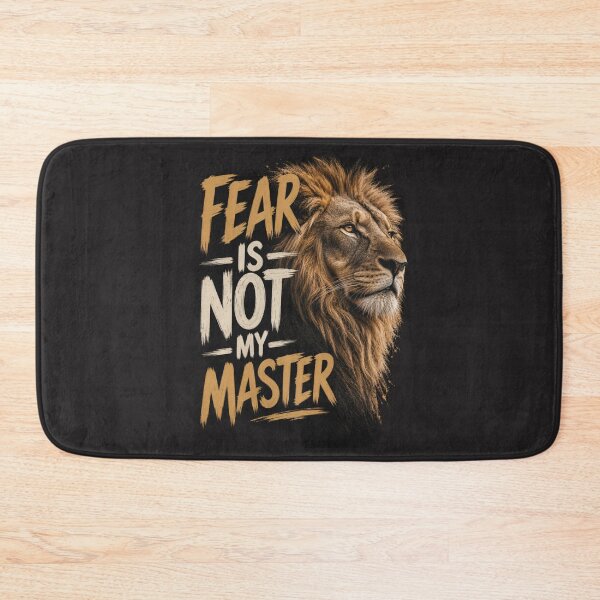Item preview, Fear Is Not My Master Powerful Realistic Lion Motivational Graphic designed and sold by Bennie Singh.
