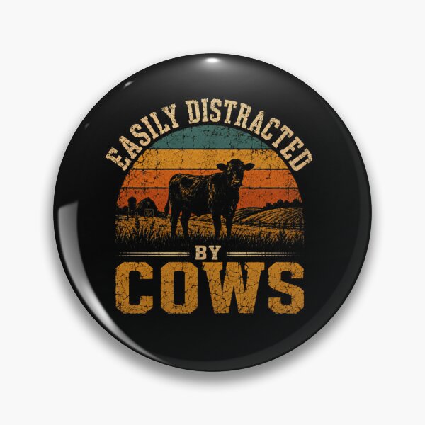 Item preview, Easily Distracted By Cows Farmer Rancher Cow Lover Farming Cattle Owner designed and sold by SkeletonsDanger.