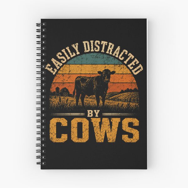 Item preview, Easily Distracted By Cows Farmer Rancher Cow Lover Farming Cattle Owner designed and sold by SkeletonsDanger.