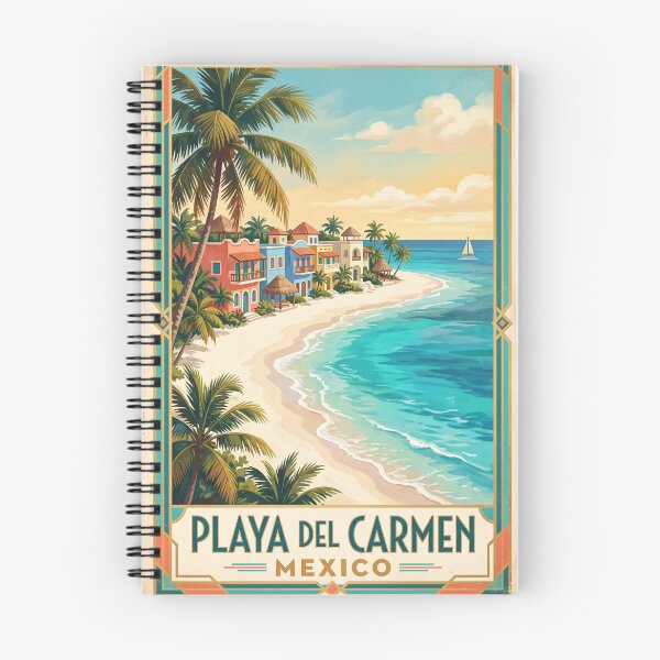 Item preview, Playa del Carmen Mexico Vintage Travel Art – Riviera Maya Caribbean Beach designed and sold by Bomax121.