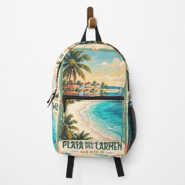 Item preview, Playa del Carmen Mexico Vintage Travel Art – Riviera Maya Caribbean Beach designed and sold by Bomax121.