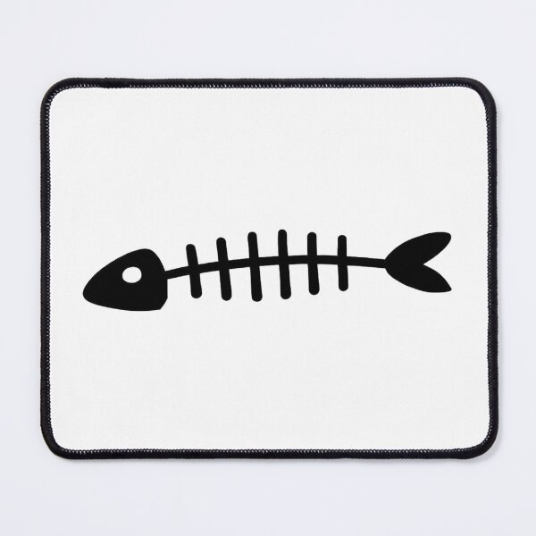 Item preview, Minimalist Black Fish Skeleton Bones Illustration designed and sold by octozap.