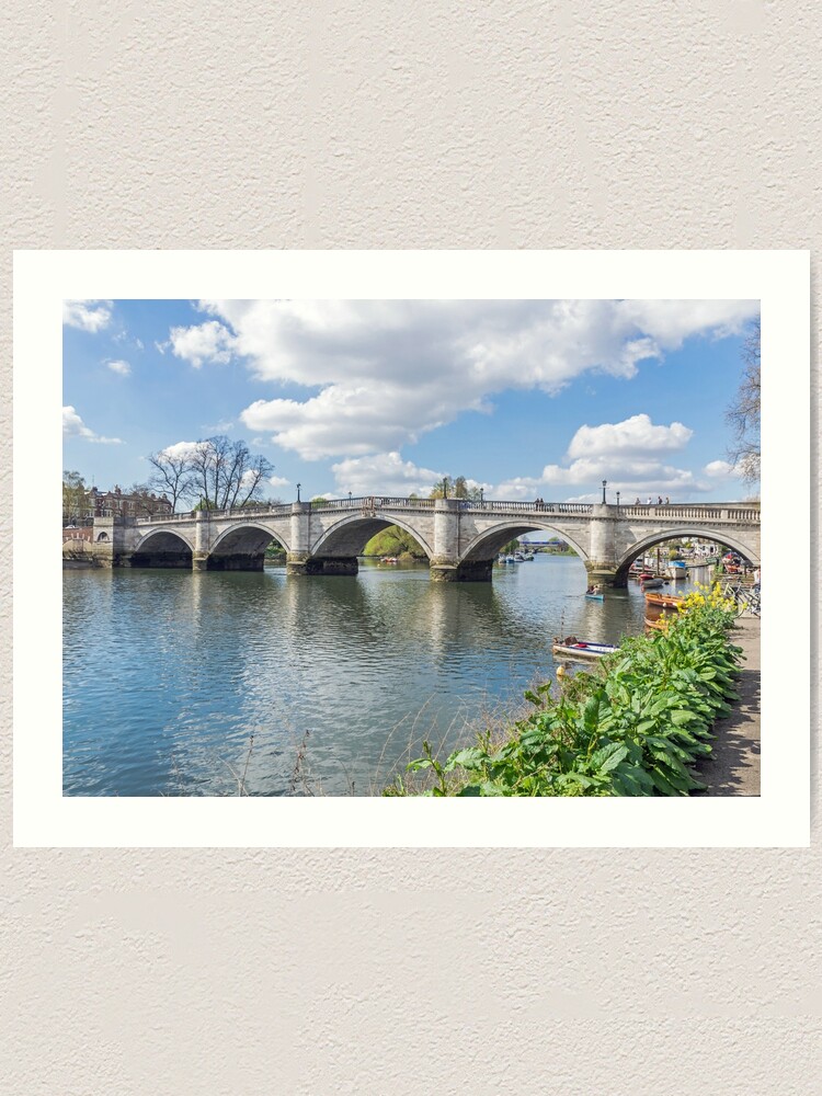 Alternate view of Richmond Bridge view, London Art Print