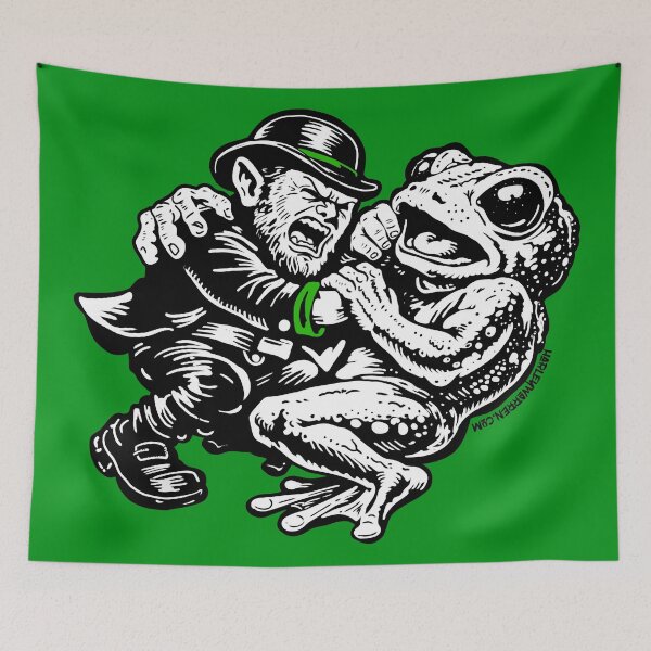 Item preview, Leprechaun vs. The Loveland Frogman designed and sold by HarleyWarren.