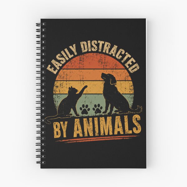 Item preview, Easily Distracted By Animals Pet Lover Dog Cat Owner Animal Enthusiast designed and sold by SkeletonsDanger.